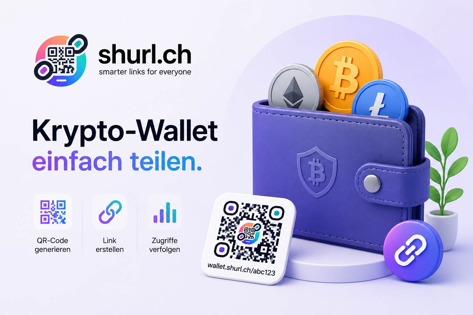 Krypto-Wallet als QR-Code teilen